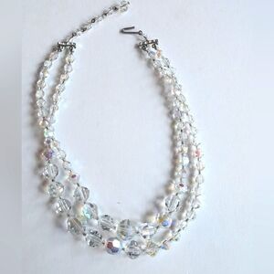 Vintage Beaded Layered Fashion Necklace with Adjustable Clasp